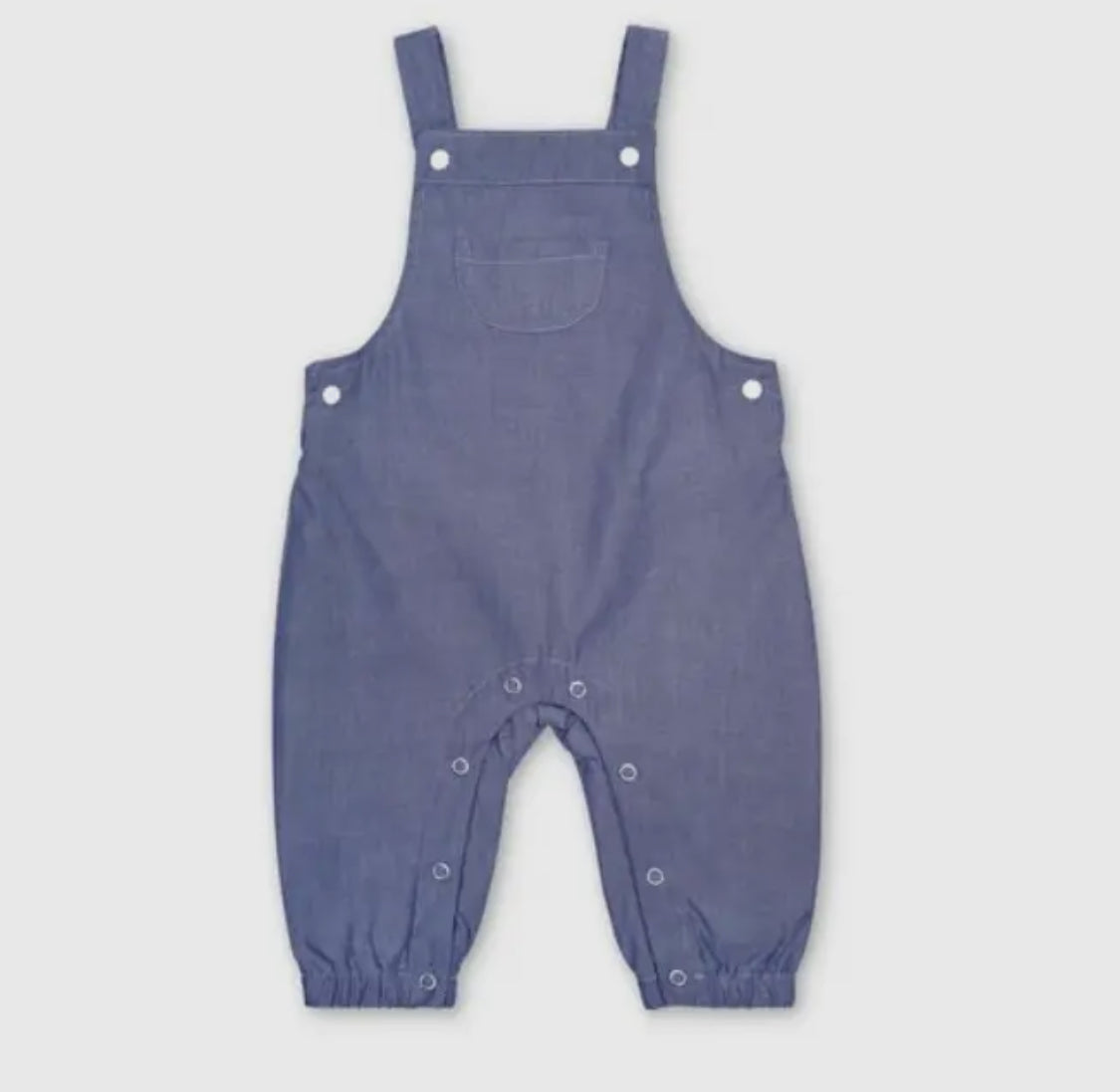 Apple Park Chambray Organic Cotton Overalls