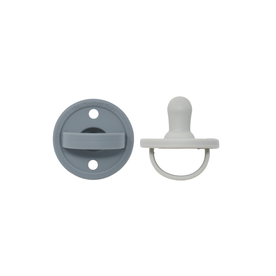 2 Pack Pacifier Natural Grey
