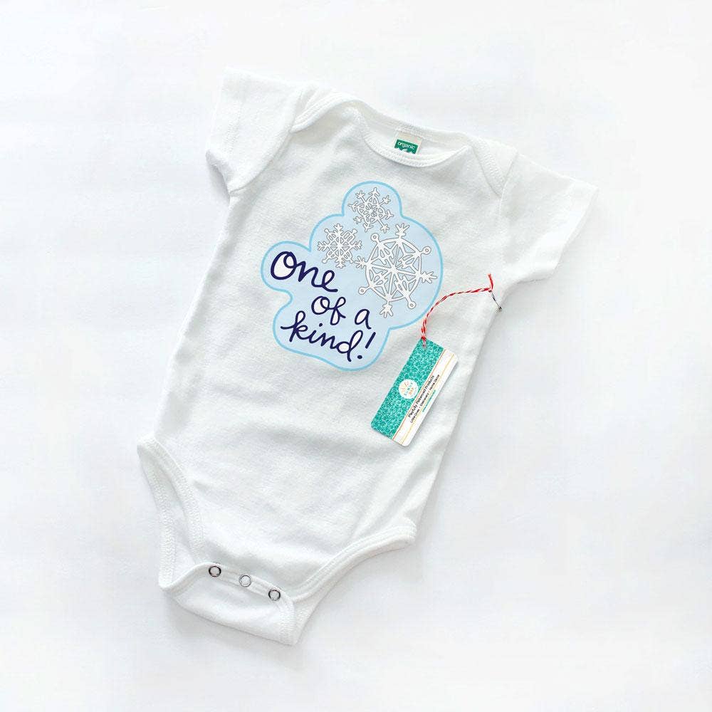 Sunny Day Designs Snowflakes Organic Cotton Bodysuit