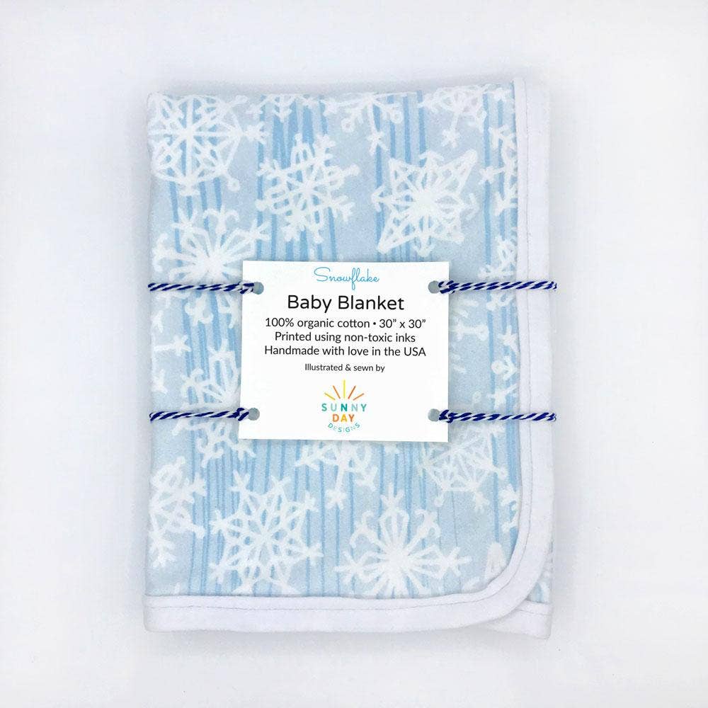 Sunny Day Designs Snowflake Organic Cotton Blanket