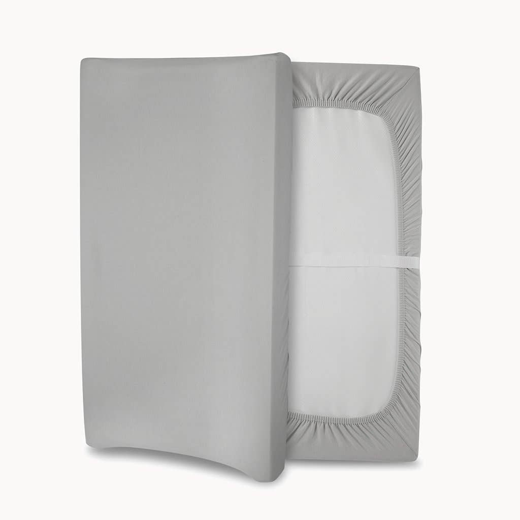100% Organic Cotton Grey Changing Pad Covers - Pack of 2