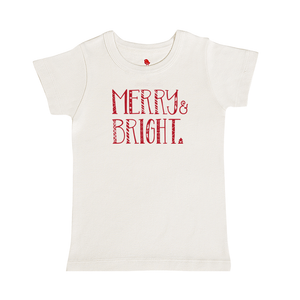 Merry and bright holiday tee