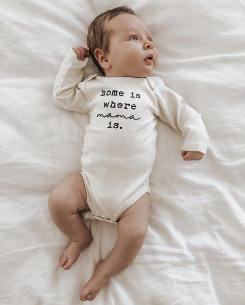 Tenth & Pine Organic "Home is where mama is" Bodysuit